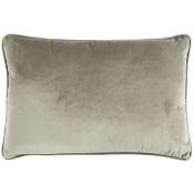 Thedecofactory - velours - Coussin en velours taupe 60x40 - Taupe