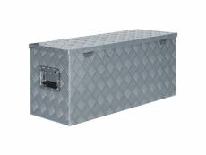 Vidaxl boîte en aluminium 90,5 x 35 x 40 cm argenté