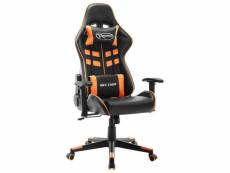 Vidaxl chaise de jeu noir et orange cuir artificiel