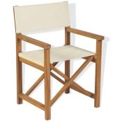 Vidaxl - Chaise pliable de metteur en scène bois de teck solide