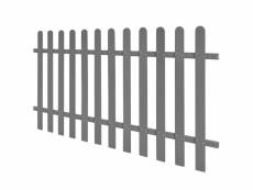 Vidaxl clôture à piquets wpc 200 x 100 cm 42820