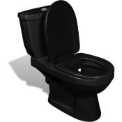 Vidaxl - Toilette avec réservoir Noir