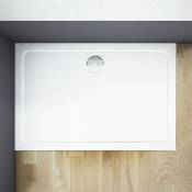 Aica Sanitaire - Receveur de douche extra plat 140x70x3cm rectangle avec le bonde