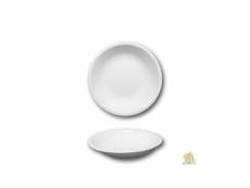 Assiette creuse porcelaine blanche - d 20,5 cm - roma