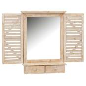 Aubry Gaspard - Miroir fenêtre en bois avec tiroirs