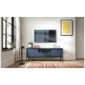 Azura Home Design - Meuble tv mono bleu marine 154 cm