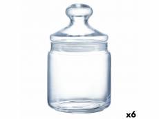 Bocal luminarc club transparent verre (750 ml) (6 unités)