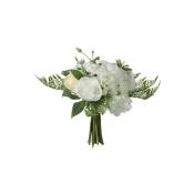 Bouquet de 17 tiges articielles blanches et vertes