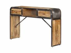 Buffet bahut armoire console meuble de rangement 120 cm bois de manguier massif helloshop26 4402200