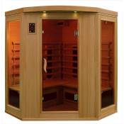 Cabine de sauna à infrarouges - 3/4 personnes - 150 x 150 x 190 cm - Bois - Bois naturel.