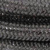 Câble textile soie - 3m - Gris pailleté
