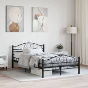 Cadre de lit Noir Acier 140 x 200 cm
