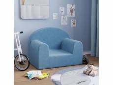 Canapé original pour enfants bleu peluche douce - 52 x 35 x 40