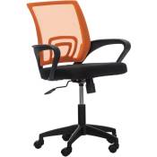 CLP - Chaise de bureau Auburn avec roues orange