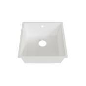 Cuisibane - Cuve resiroc - évier 1 bac sans égouttoir - 44 x 44 cm - Blanc - Blanc