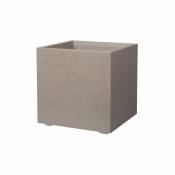 Deroma - vase cube gravity 39 cm taupe