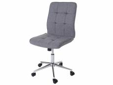 Fauteuil de bureau newcastle, fauteuil pivotant, fauteuil de travail, tissu ~ gris