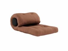 Fauteuil futon convertible wrap couleur brun argile