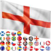 FLAGMASTER Drapeau 30 drapeaux différents au choix, taille 120 cm x 80 cm, Angleterre