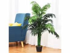 Giantex arbre artificiel plante artificielle en pot convient pour intérieur ou extérieur palmier aréca vert 110cm
