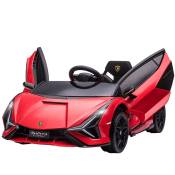 Homcom - Voiture électrique enfant de sport supercar 12 v - v. max. 5 Km/h effets sonores + lumineux rouge - Rouge