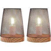 Jhy Design - Lot de 2 lampes de table à cage sans