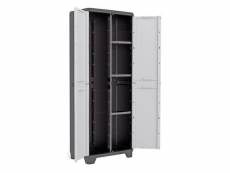 Kis armoire de rangement utilitaire linear - 68 x 39 x 173 cm - noir et gris ABM9726000061602