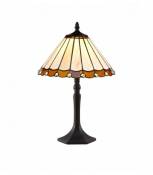 Lampe de table Tiffany Calais 1 Ampoule Ambre 43 Cm