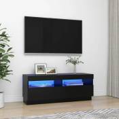 Meuble tv avec lumi�res led noir 100x35x40 cm - Vidaxl