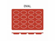 Moule silicone 16 ovales 53x33 mm - pujadas - - silicone300 180x15mm