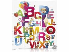 Paravent enfant les alphabet 2 4 volets r° v° PAR/4CZ-2S/M_30078/145x150