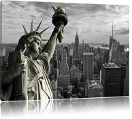 Pixxprint Freiheitsstatue in New York ALS Leinwandbild/Größe: