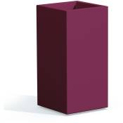 Pot de fleurs carré jardinière en résine h 80 mod. Cube Top 40x40 violet
