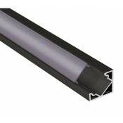 Profilé d'Angle aluminium PA1 pour ruban led 2m noir Aric 55159