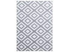 Scandinave tapis de salon moderne - 120 x 170 cm - gris & blanc
