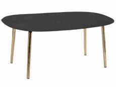 Table basse en aluminium,fer coloris noir avec pieds