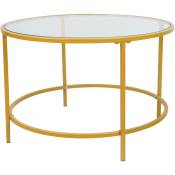 Table Basse, Table de Salon, Table Canapé,pour Salon, Balcon, Bureau,Ø 70 x H45.5