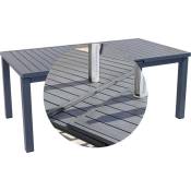 Table en aluminium extensible 8 à 10 personnes Santorin - Teck grisé