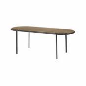 Table ovale Wooden / 210 x 80 cm - Chêne & acier - valerie objects noir en bois