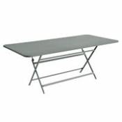 Table pliante Caractère / 90 x 190 cm - 8 à 10 personnes - Fermob gris en métal