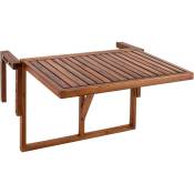 Table rectangulaire pliante en bois de teck pour balcon