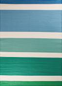 Tapis extérieur réversible motif ligne - Vert - 120x160 cm