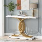 Tribesigns - Console Meuble, Table Console Blanche