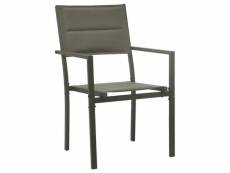 Vidaxl chaises de jardin 2 pcs textilène et acier