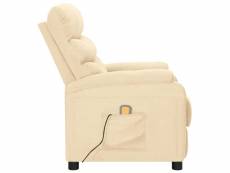Vidaxl fauteuil de massage crème tissu 321235
