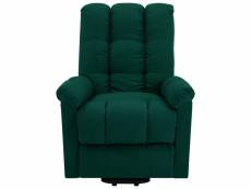 Vidaxl fauteuil de massage vert foncé tissu 321396