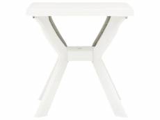 Vidaxl table de bistro blanc 70x70x72 cm plastique 48799