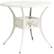 Vidaxl - Table de jardin Blanc 90x90x74 cm Aluminium