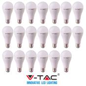 20 ampoules LED V-Tac E27 9W Lampes à incandescence Lumière naturelle chaude et froide