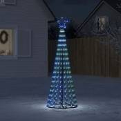 Arbre de Noël lumineux conique 275 led bleu 180 cm